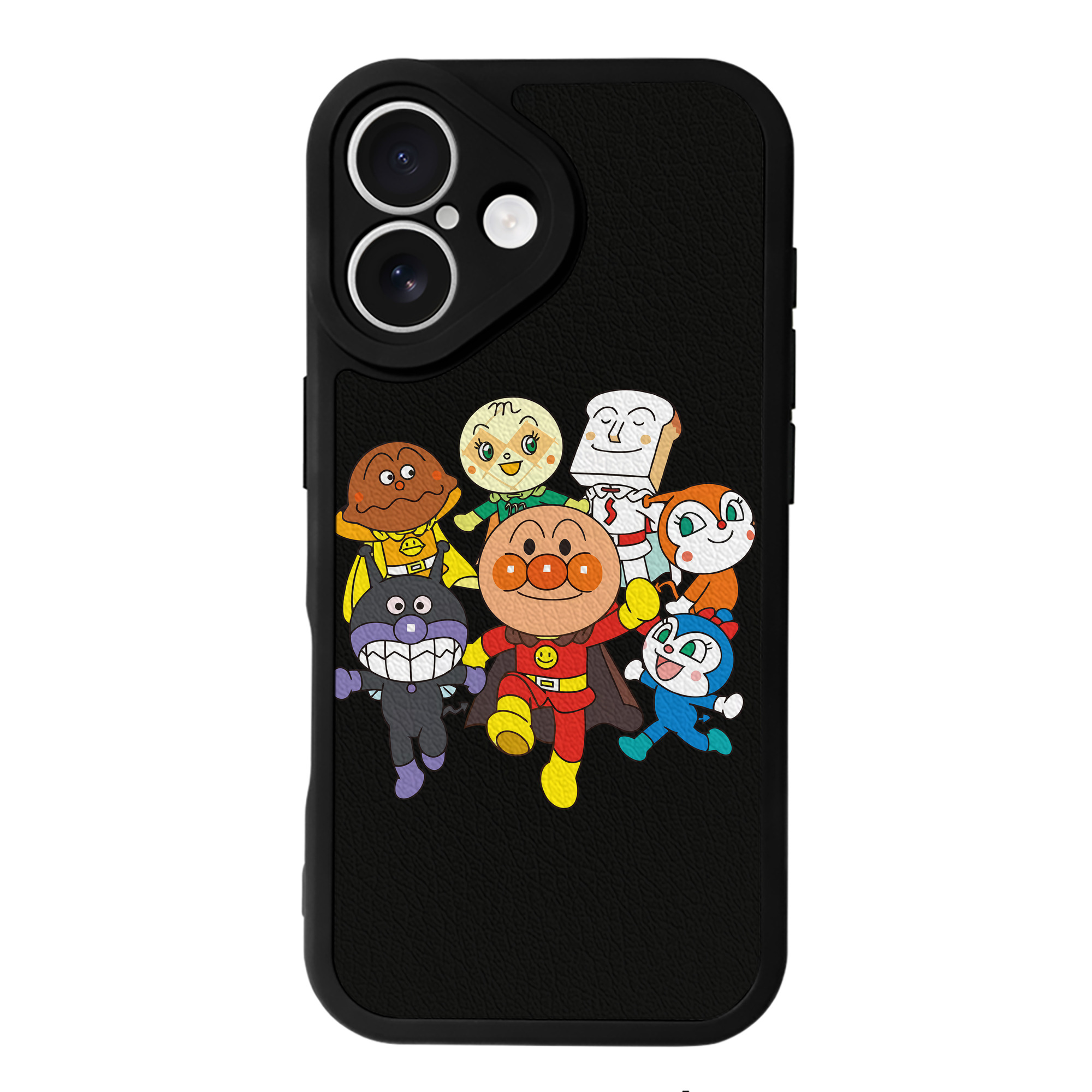 （画像用） アンパンマン Anpanman 【iPhone 16シリーズ対応】シリコンスマホケース（レザー調） 材質：シリコン